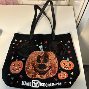 Mickey Mouse pumpkin Halloween tote bag